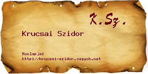 Krucsai Szidor névjegykártya
